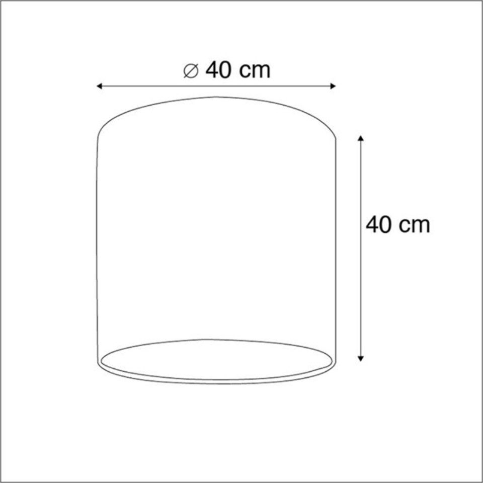 Qazqa Lampenschirm Cilinder velours, QAZQA Lampenschirm, Bunt, Textil, classic-antique