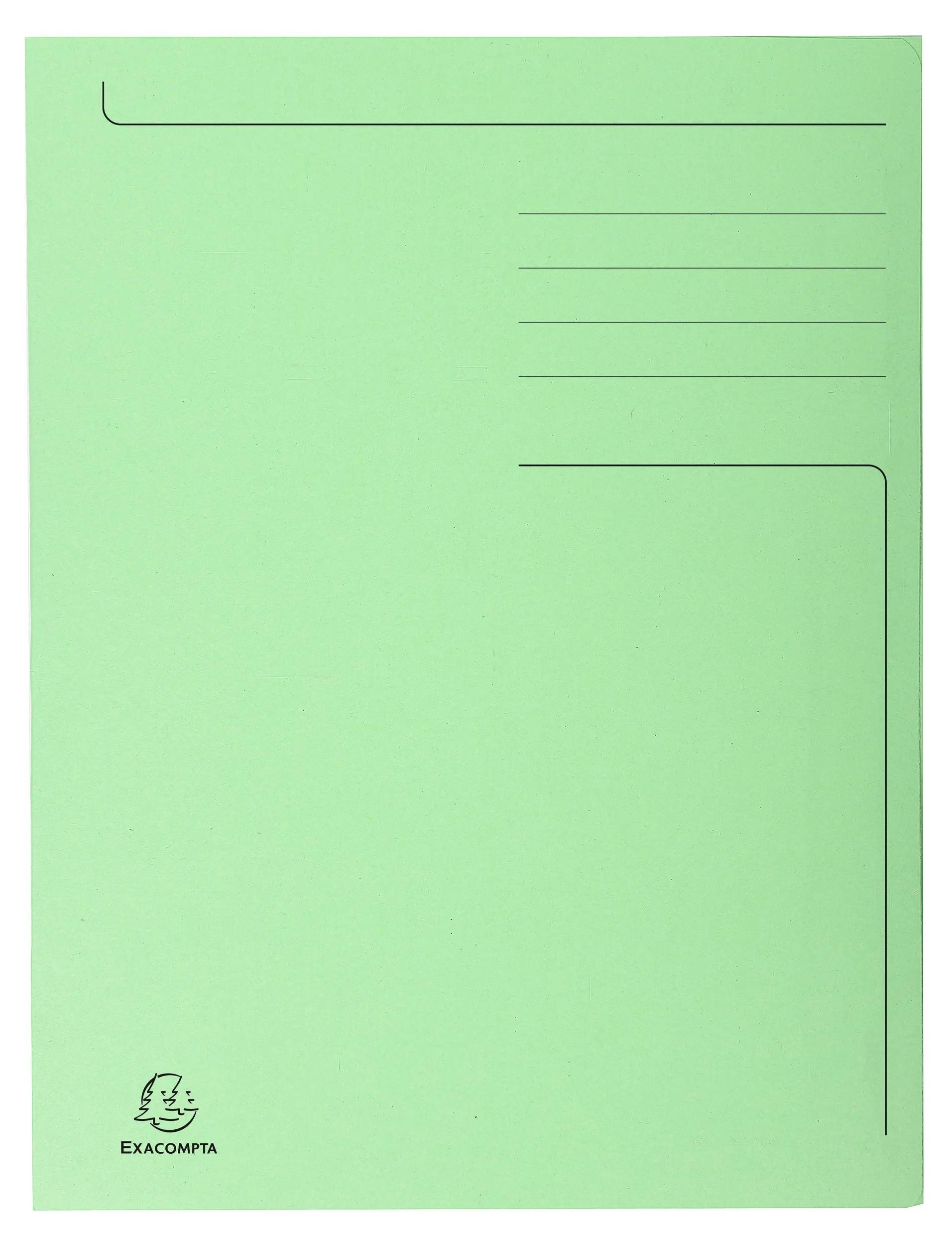 Organisationsmappe 50x Aktenmappe + Index, 3 Klappen, 24x32cm für A4, Giftgrün, 448013E