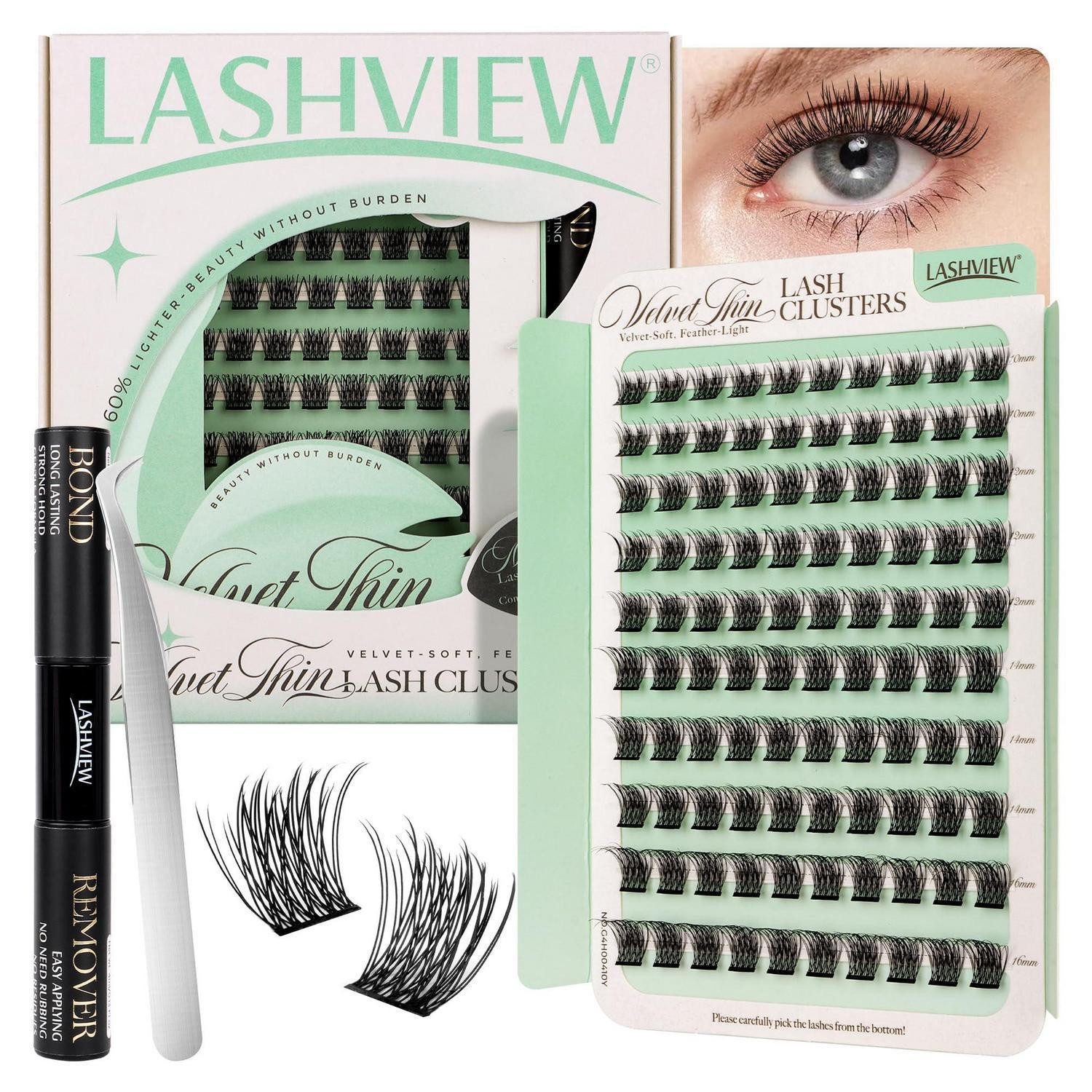 LuxusKollektion Einzelwimpern DIY Wimpernverlängerung Kit Super Soft