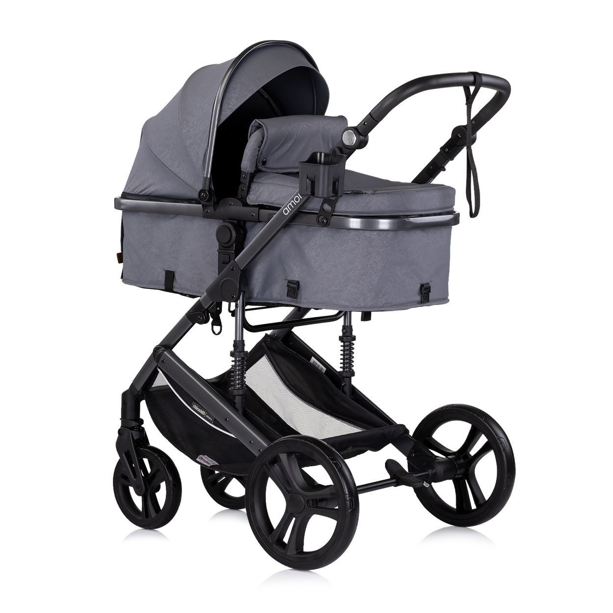 Chipolino Kombi-Kinderwagen Kinderwagen 3 in 1 Amore, Babyschale Adapter Wickeltasche Fußabdeckung