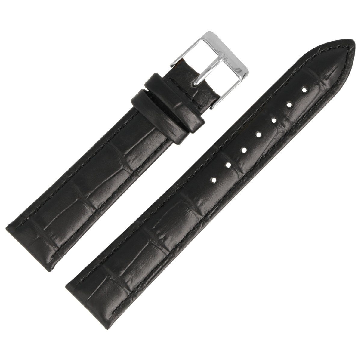 MARBURGER Uhrenarmband 20mm Leder Alligator Prägung günstig online kaufen