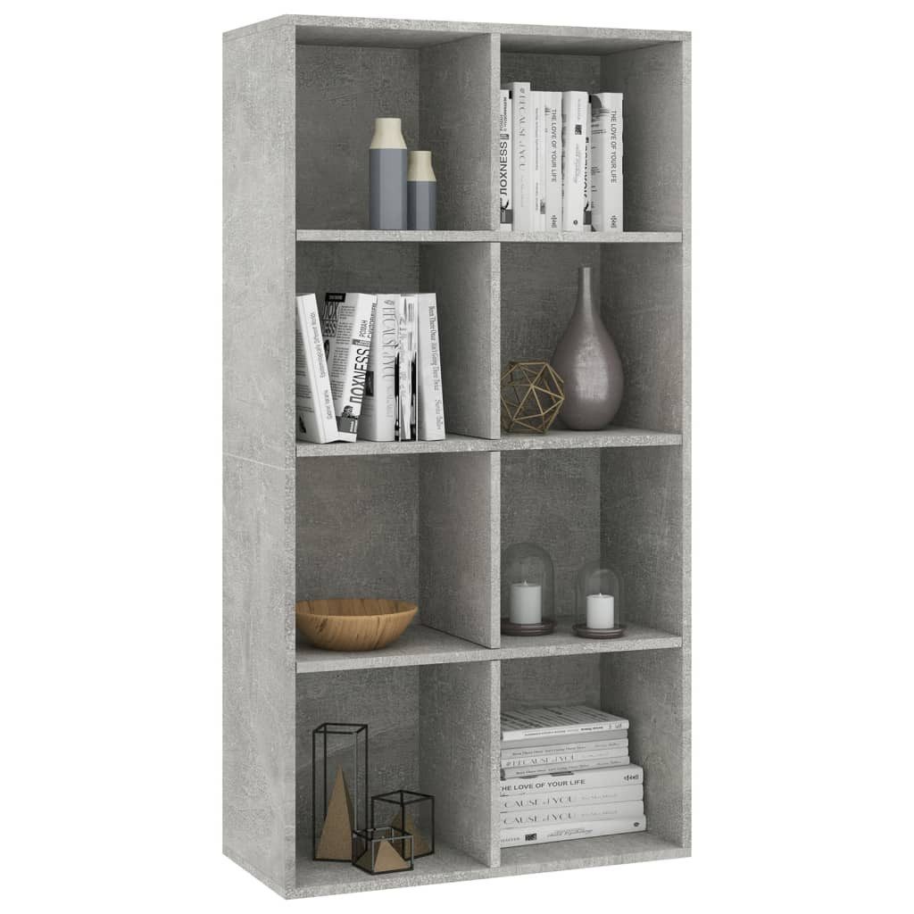 vidaXL Bücherregal 66 x 30 x 130 cm Standregal Bücherregal Regalschrank Sideboard Betongr