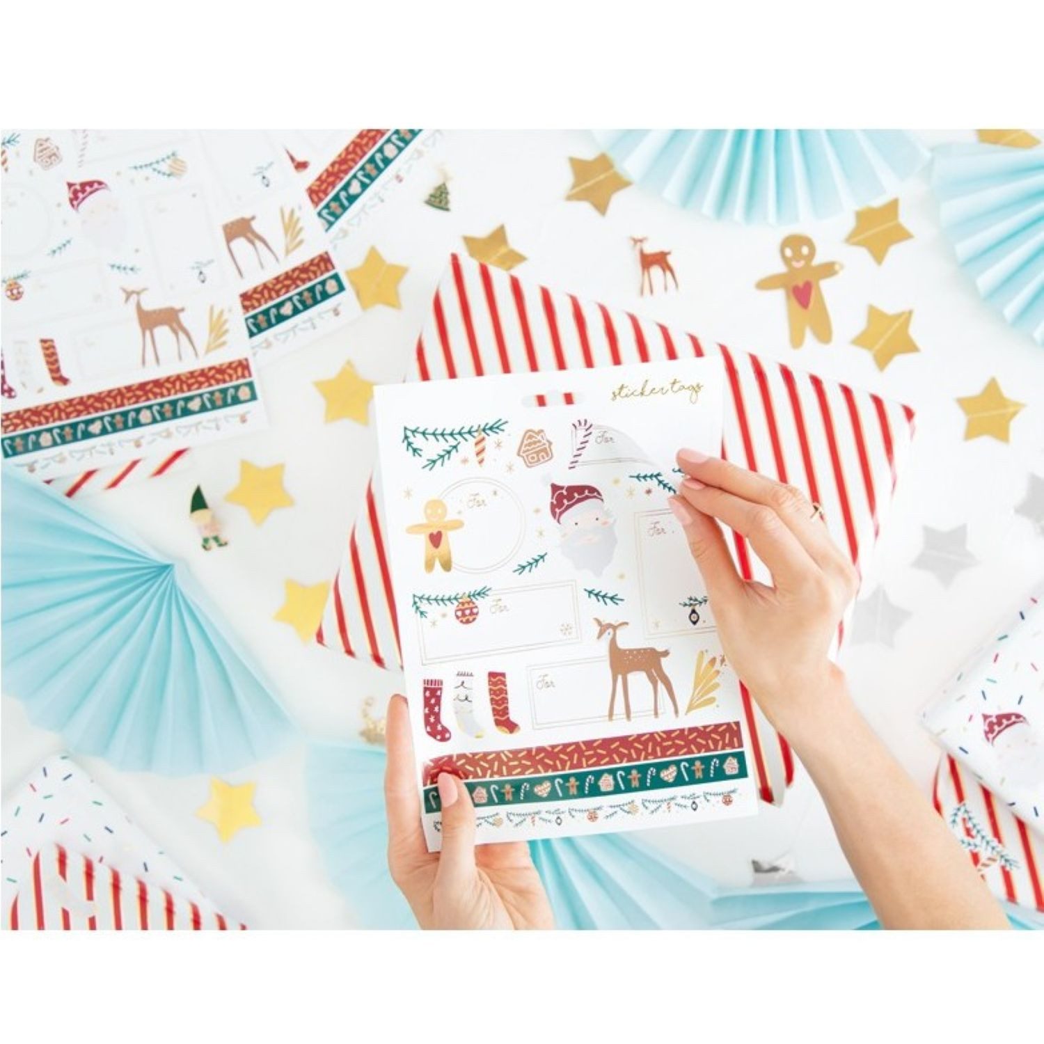 partydeco Dekoobjekt Aufkleber Weihnachten verschiedene Designs 31 Stüc