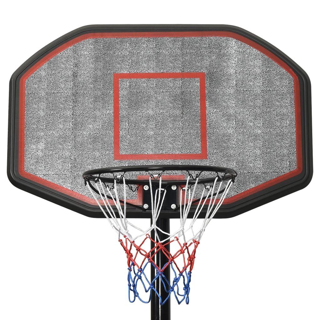 vidaXL Basketballkorb Basketballständer cm 258-363 Schwarz Polyethylen