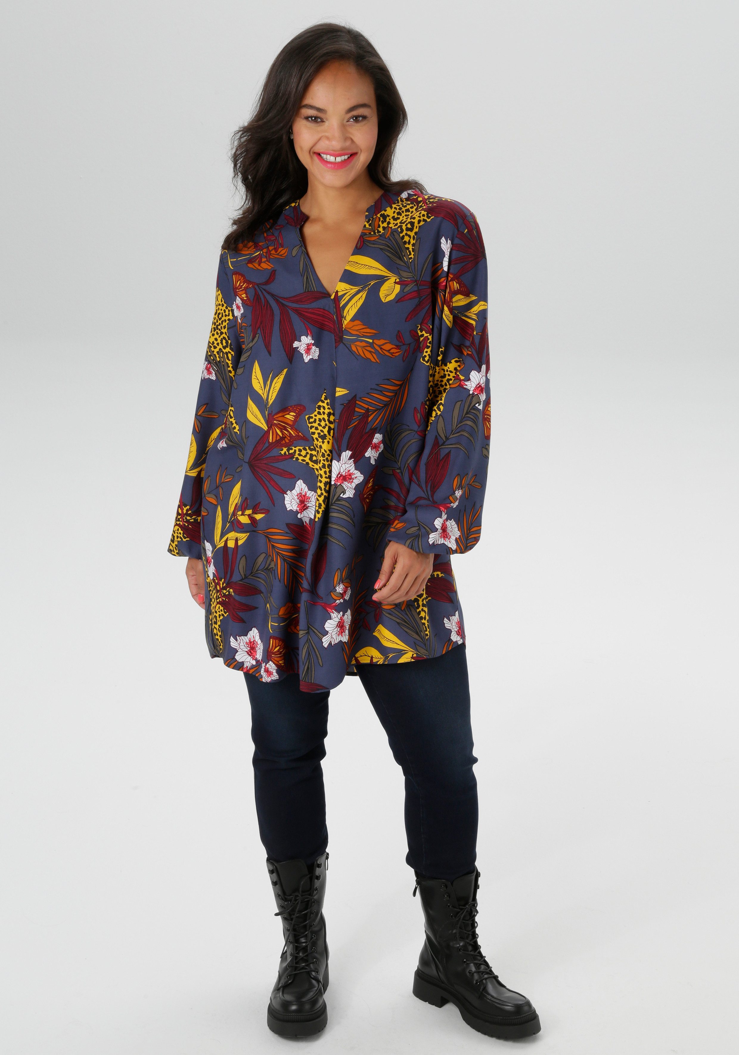 Aniston PLUS Schlupfbluse aus weich fallender Viskose günstig online kaufen