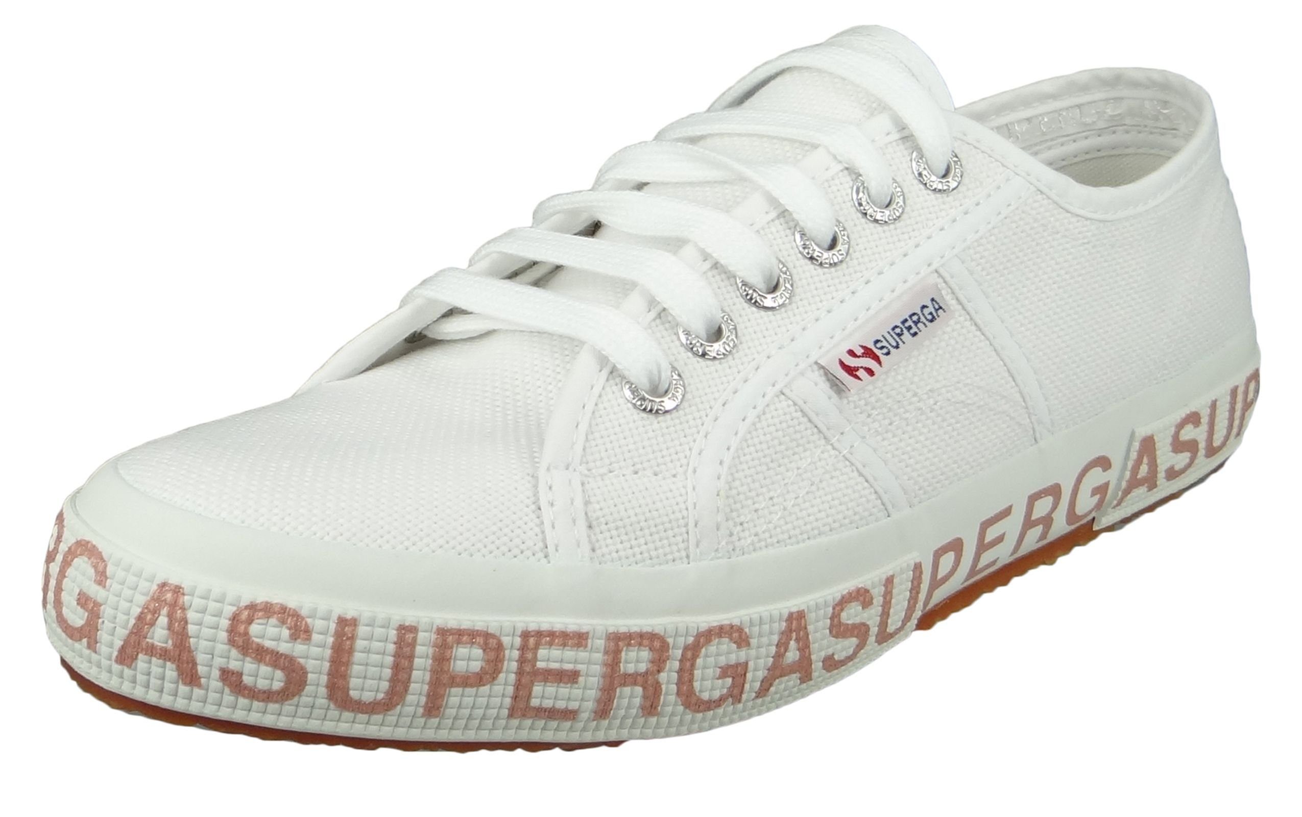 Superga S111XQW 2750 COTW Glitterlettering A01 white bronze Sneaker