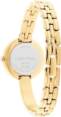 Calvin Klein Quarzuhr SCULPTURAL, 25200279, Armbanduhr, Damenuhr, Mineralglas, IP-Beschichtung