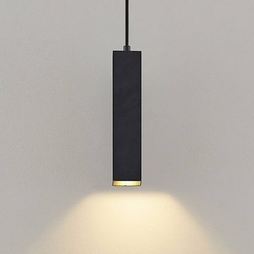 Prios Hängeleuchte Neliyah, dimmbar, Leuchtmittel nicht inklusive, Modern, Eisen, Aluminium, sandSchwarz, 1 flammig, GU10, Deckenlampe