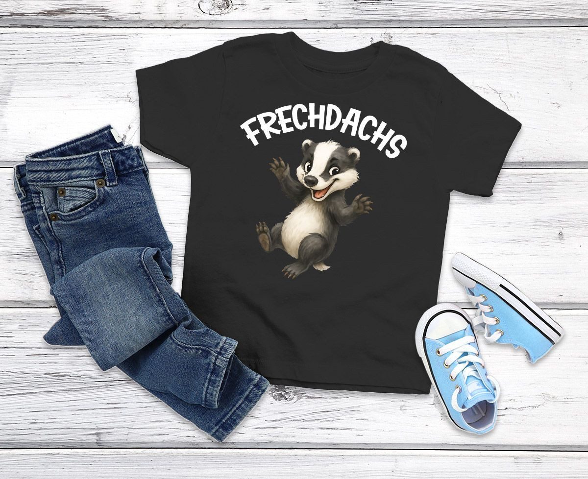 Print-Shirt Kinder T-Shirt Jungen Frechdachs Aufdruck Spruch lustig Geschenk für