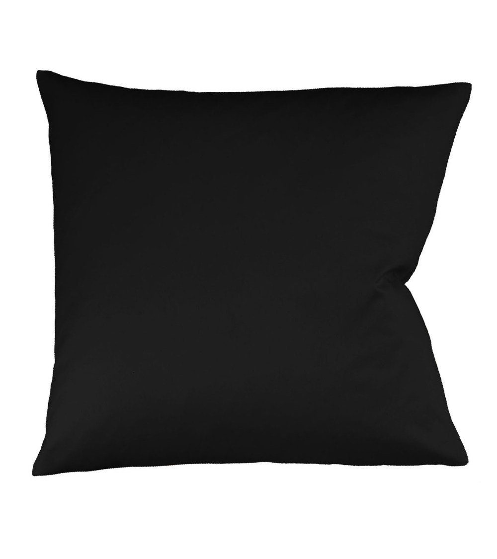 Kopfkissen Fleuresse Mako-Satin Kissenbezug Bezug 80x80 cm, fleuresse schwarz