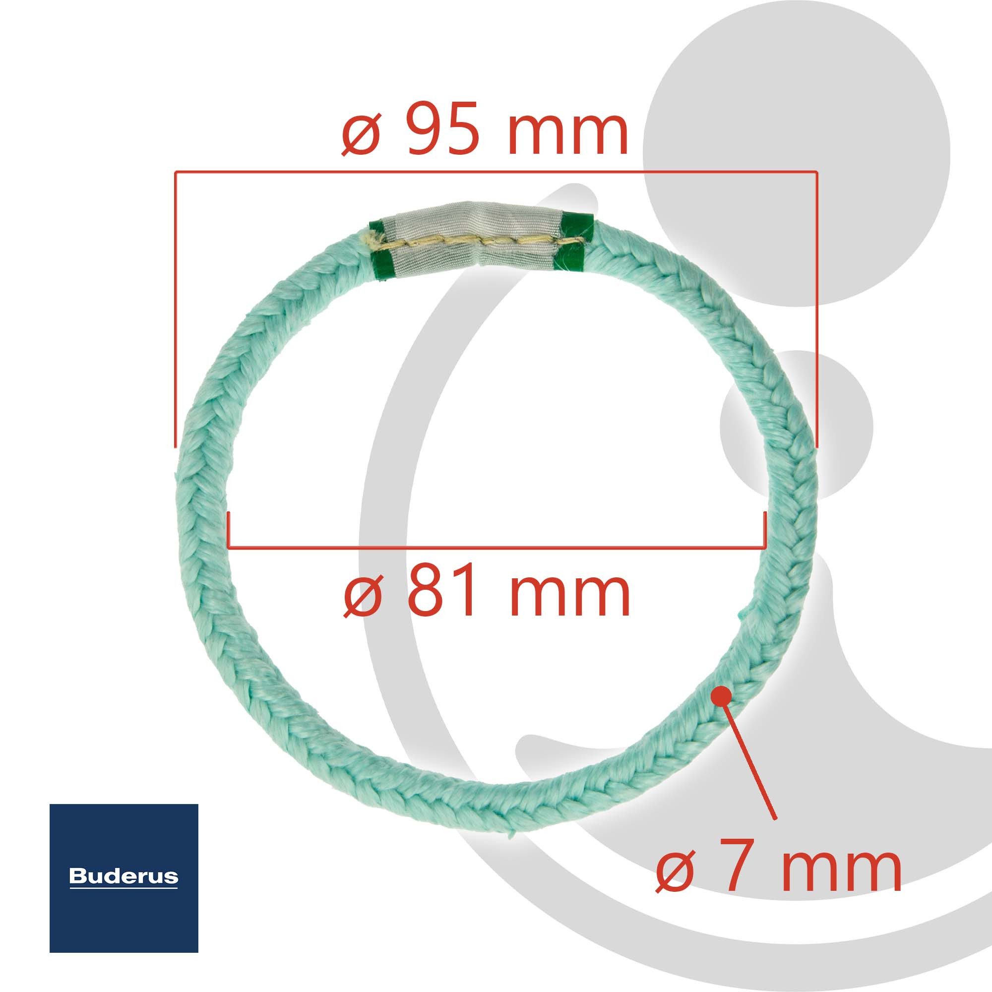 Buderus Heizkörper Dichtung Ø 81 mm, für Brennerrohr Flammrohr Bosch, Sieger, Buderus