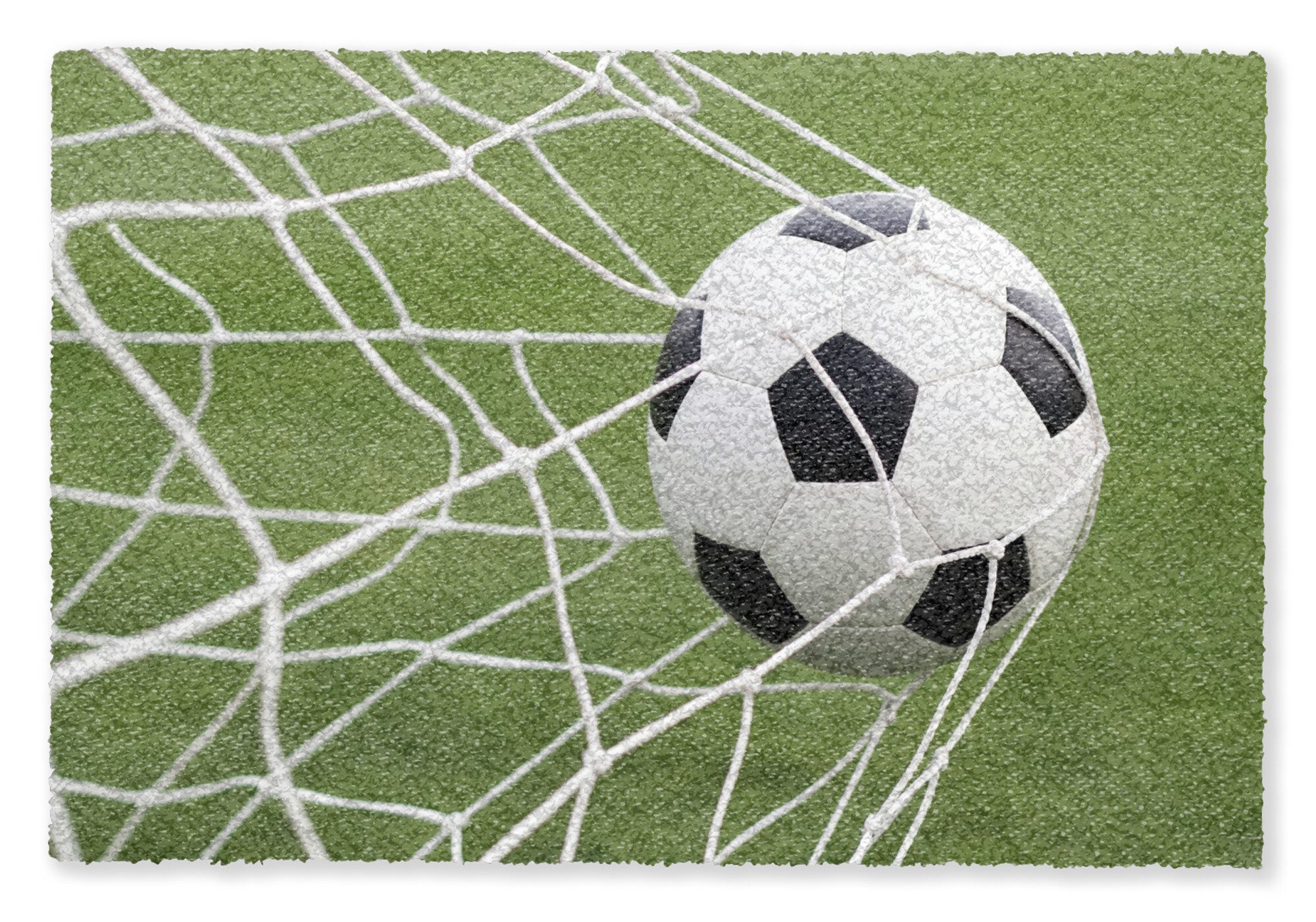 MuchoWow Fußmatte Fußball - Tor - Netz - Sport, Rechteckig, innen Schmutzfangmatte, Tür, Schmutzfänger Flur, Teppich 60x40 cm