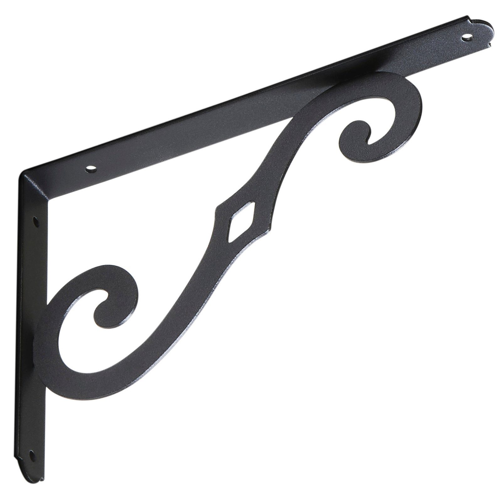 SO-TECH® Wandregalhalter Regalkonsole BLACKLINE II schwarz Tragkraft 30 kg pro Paar, 1-tlg., 1 Stück, 25 x 17 x 2,5 cm