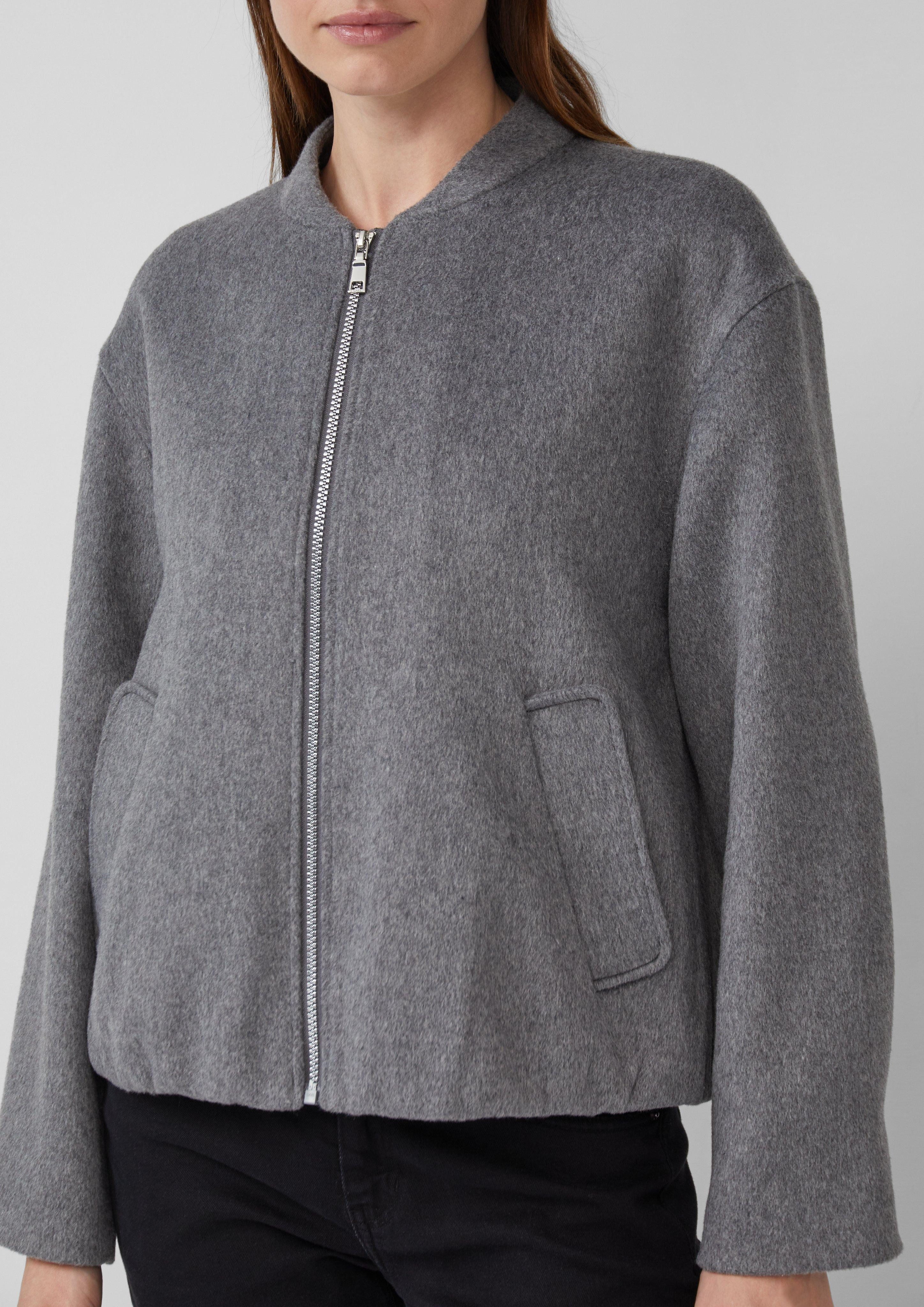 s.Oliver Funktionsjacke Wollmix-Blouson mit gerafftem Saum günstig online kaufen