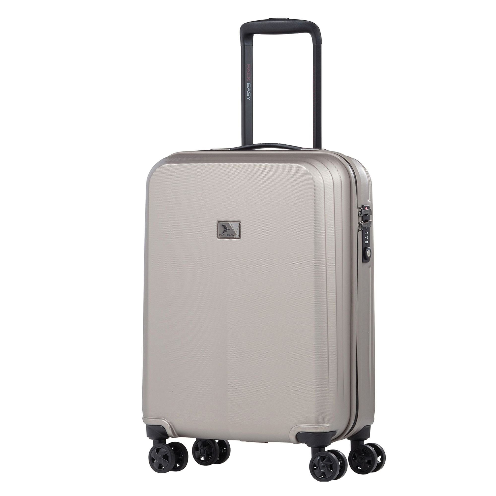 Pack Easy Rollen, 4 Handgepäck-Trolley taupe Genius, Polycarbonat