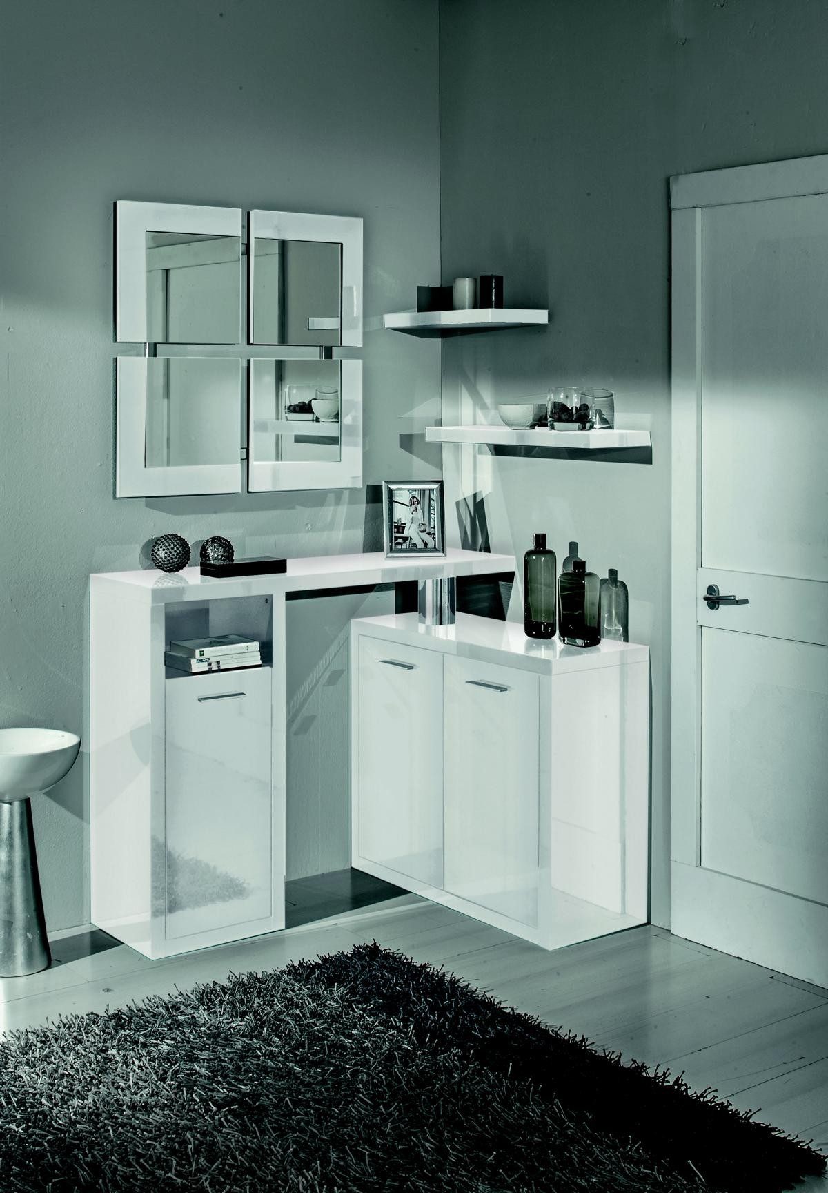 Xlmoebel Konsolentisch Flur Garderobe Hochglanz Konsole Tisch für den Eingangsbereich, Made in Europa