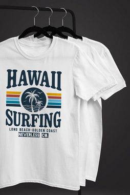 Neverless Print-Shirt Herren T-Shirt Hawaii Surfing Sommer Strand Palme Print Fashion Streetstyle Neverless® mit Print
