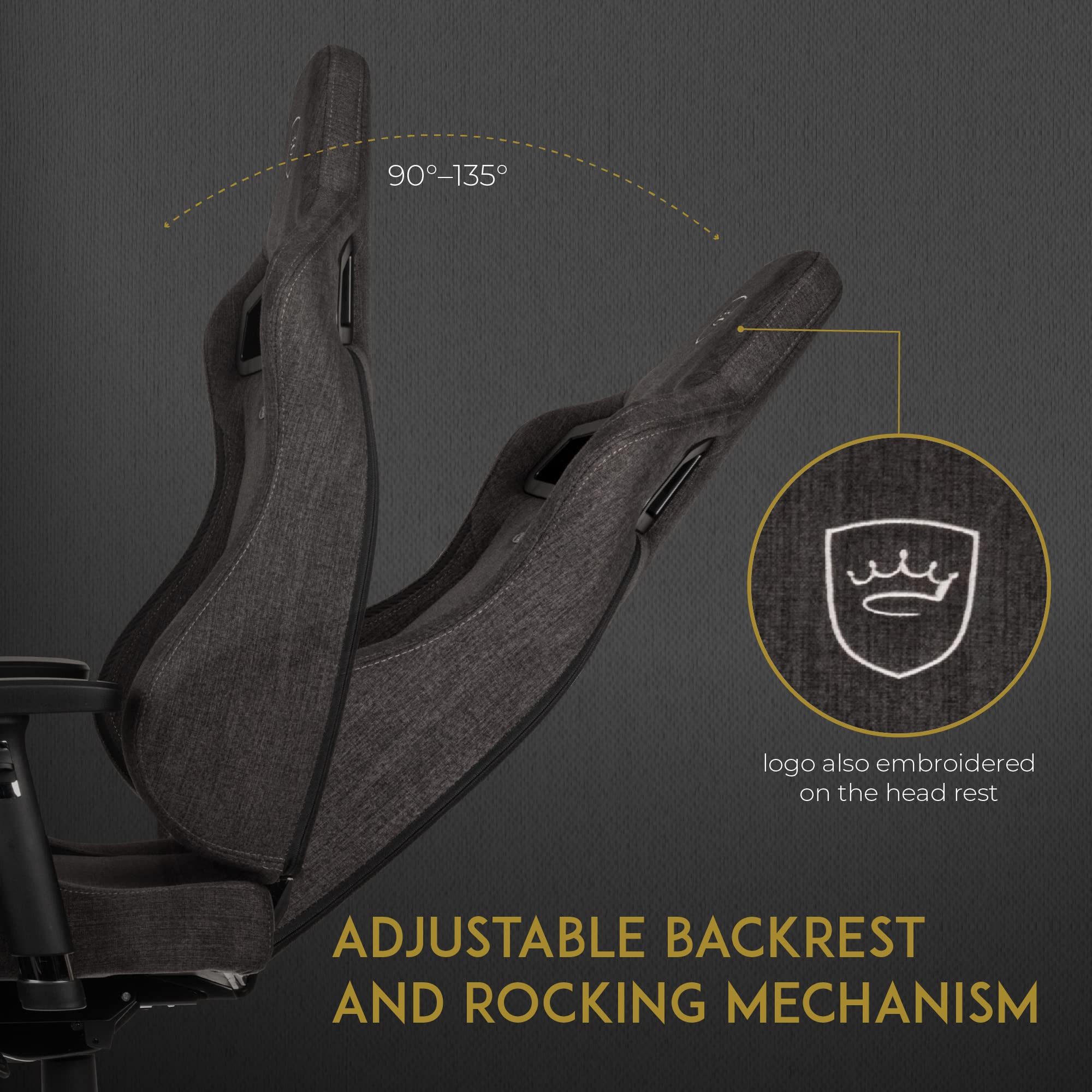 Noblechairs Gaming-Stuhl noblechairs EPIC TX Gaming Stuhl - anthrazit – Bild 5 von 5