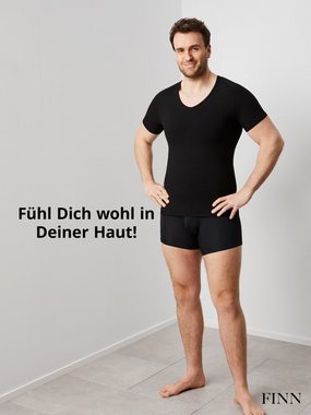 FINN Design Shapinghemd Shapewear Kompressions-Unterhemd Kurzarm Herren extra starke Kompression, eine Kleidergröße weniger