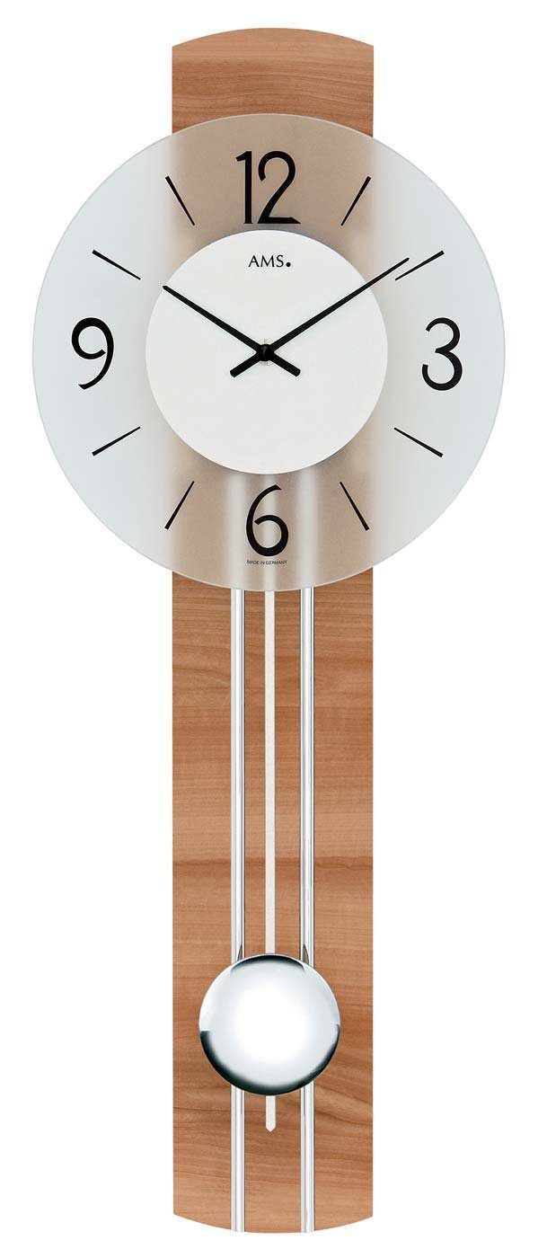 AMS Wanduhr Pendeluhr in Buchen Optik, günstig online kaufen