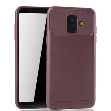 König Design Handyhülle Samsung Galaxy A6 (2018), Samsung Galaxy A6 (2018) Handyhülle Backcover Braun