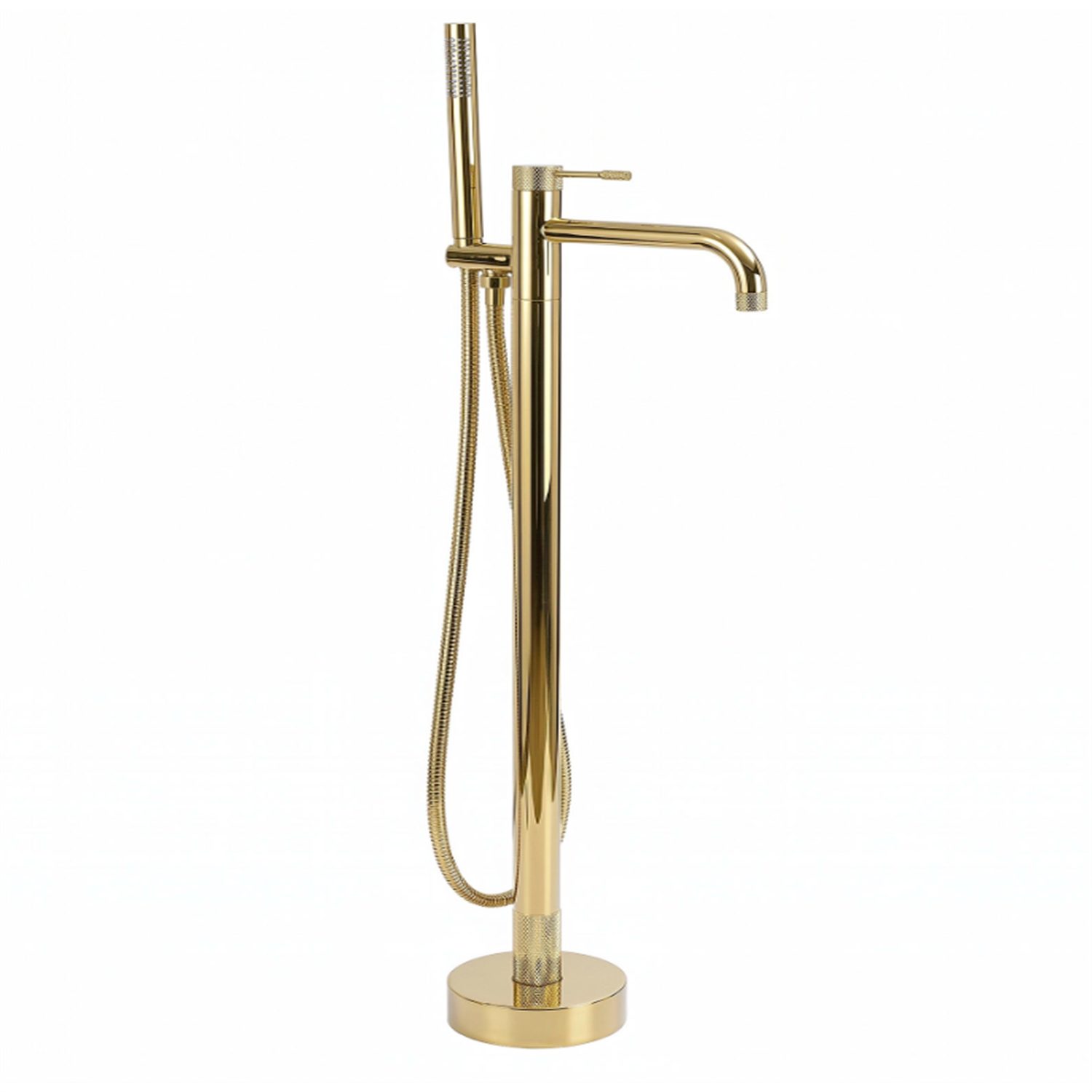 wohnwerk.idee Waschtischarmatur Freistehende Badewannenarmatur Standarmatur Gold Kupfer Chrom
