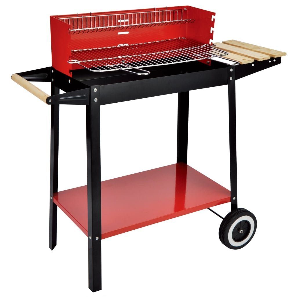 DOTMALL HI Grillkamin cm Holzkohle-Grillwagen 88x44x83 Rot