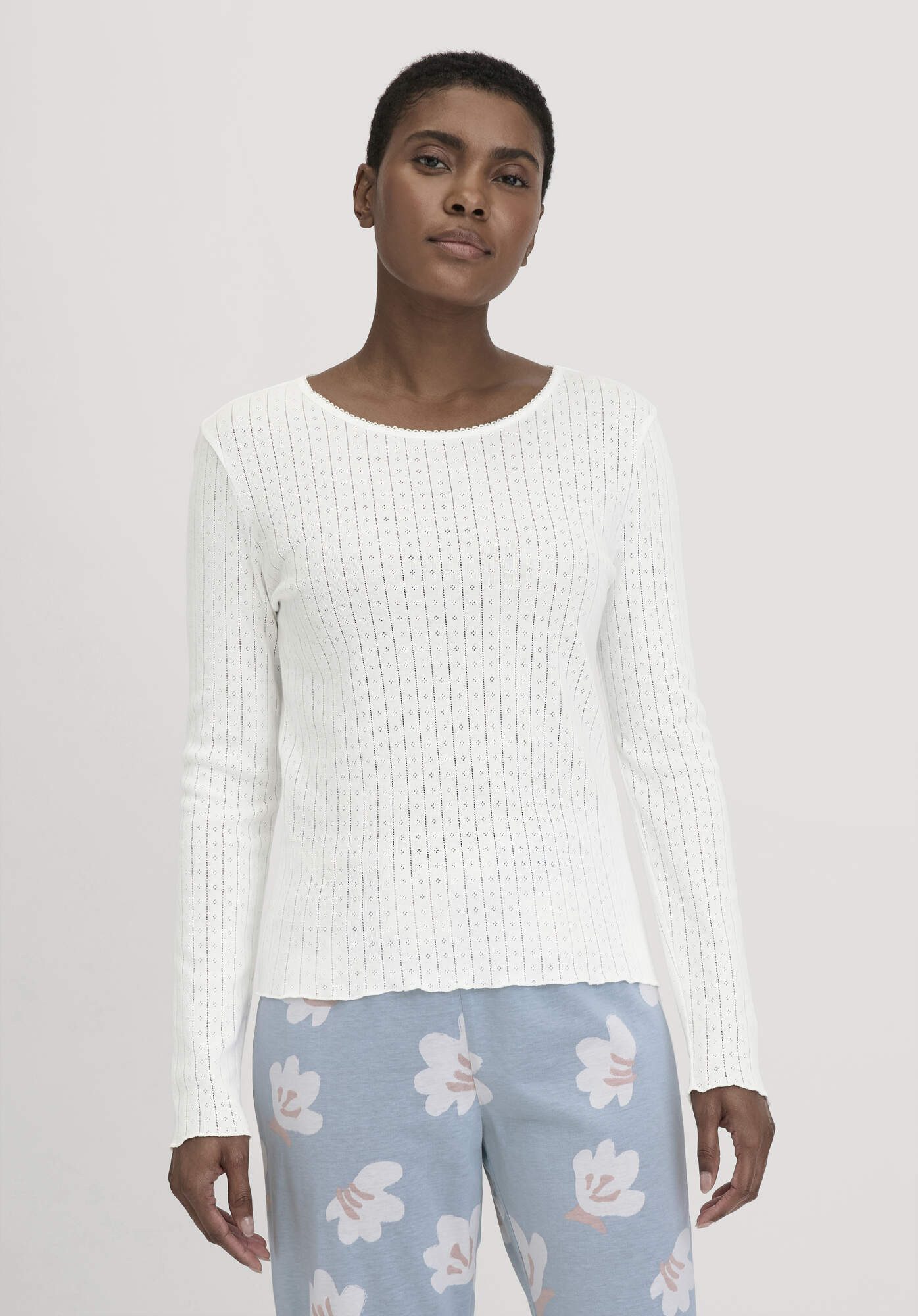 Hessnatur Pyjamaoberteil Regular PURE POINTELLE aus günstig online kaufen