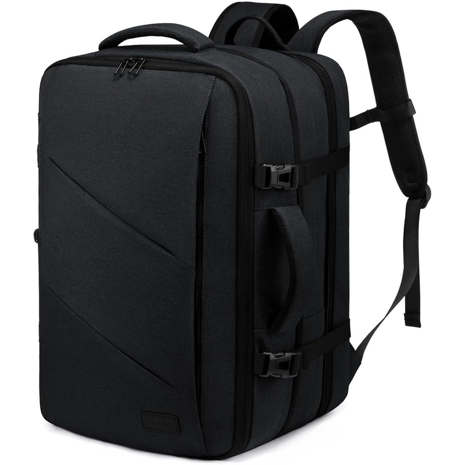 Reiserucksack Rucksack Handgepäck Business Herren Damen 17 Zoll Laptop Schwarz
