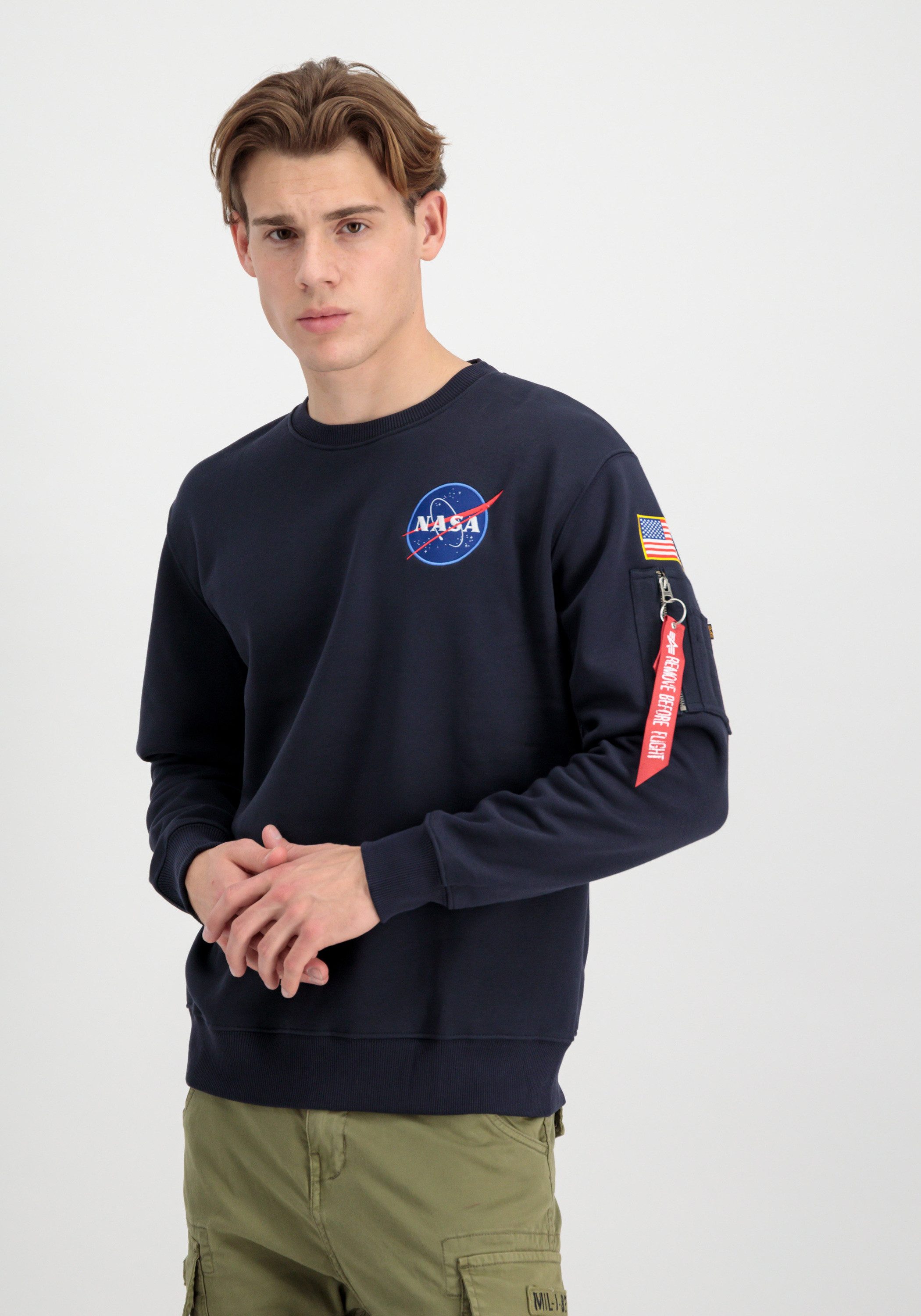 Alpha Industries Sweater Alpha Industries Men Sweatshirts Space Shuttle Sweater