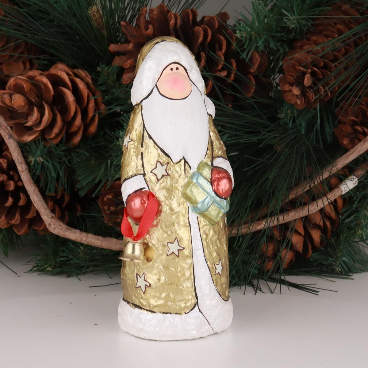 Casablanca Weihnachtsfigur Casablanca Nikolaus Santa Georg goldfarben ca 16cmH (Stück)