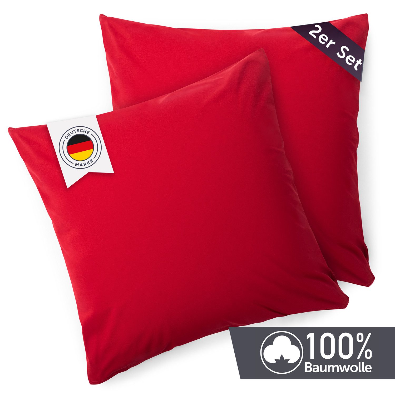 Blumtal Kissenbezug Premium Jersey 2er Set, Oeko-Tex Zertifiziert, (2 Stück günstig online kaufen