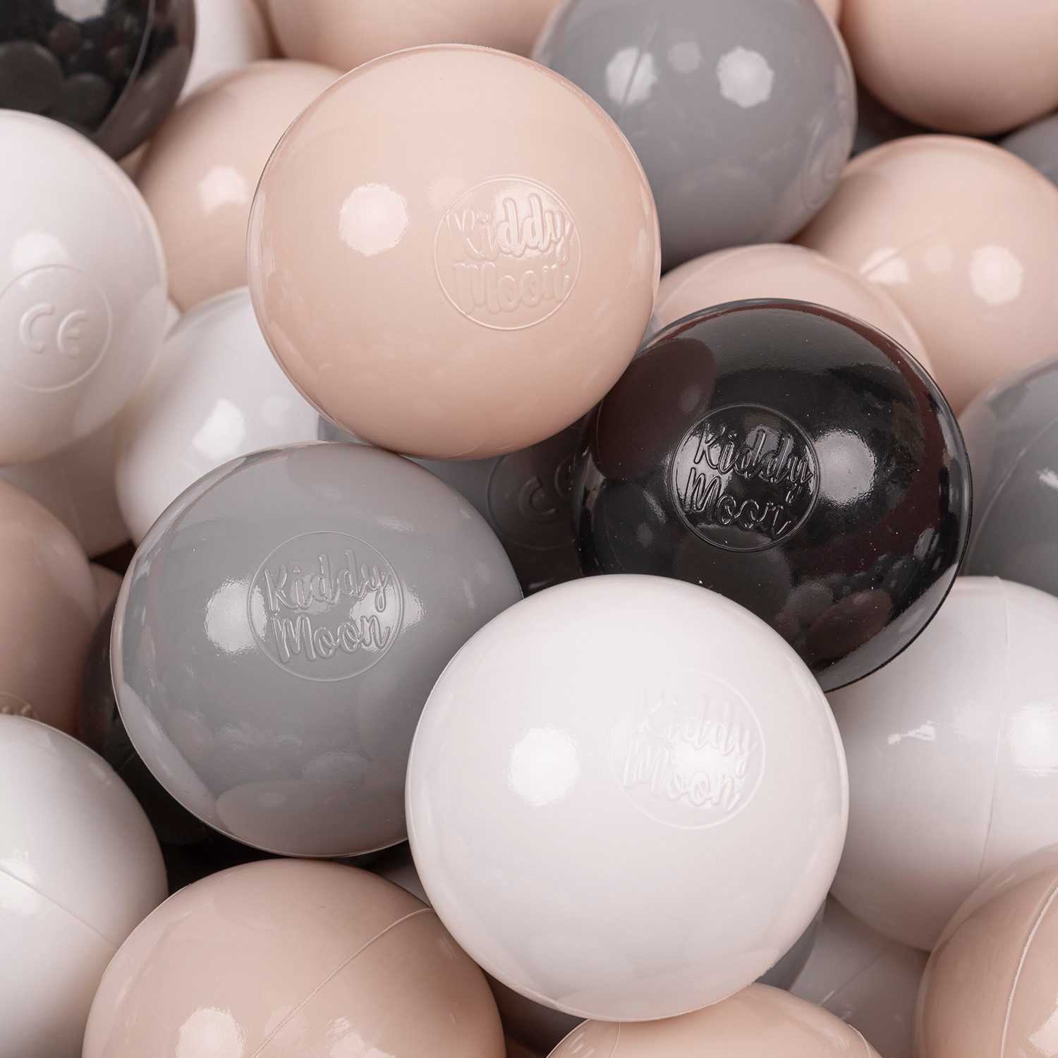 KiddyMoon Bällebad-Bälle ZK7 (Baby Plastikbälle Spielbälle, 50-St), Made in Europe