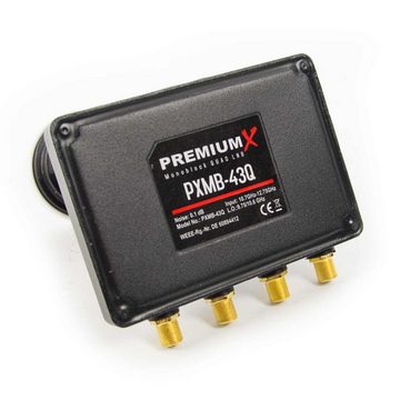 PremiumX Quad Monoblock LNB 4,3° PXMB-43Q Sat für 4 Teilnehmer DVB-S2 4K Monoblock-LNB