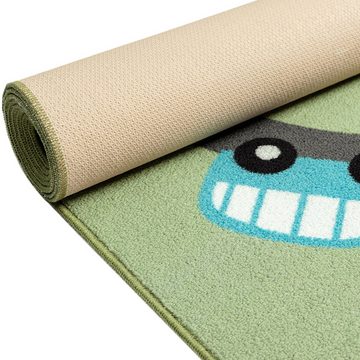 Teppich Kinderteppich Safari / Straße Spielteppich waschbar grün, Carpetia, rechteckig, Höhe: 1 mm