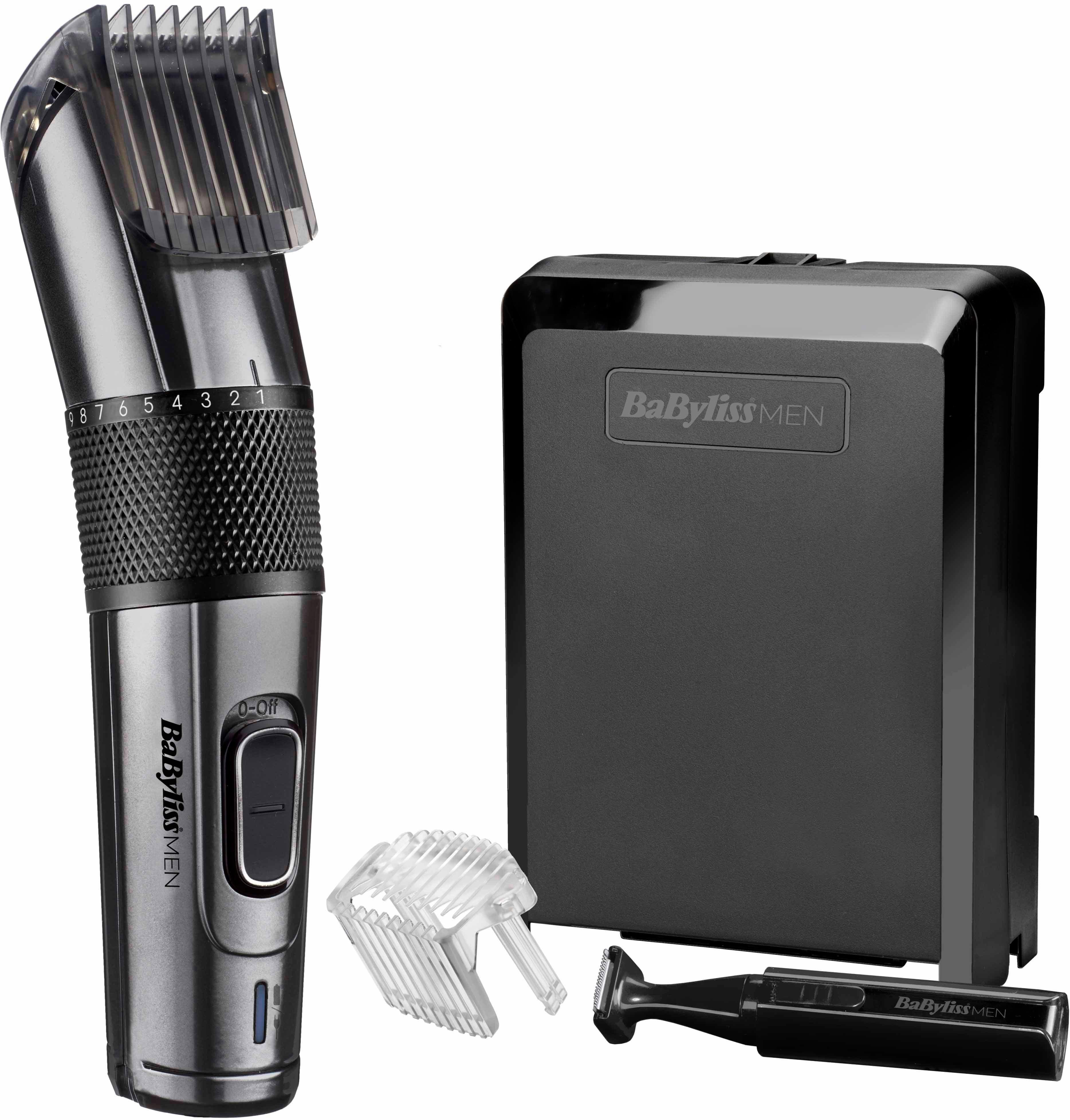 BaByliss Körper- und Bikinitrimmer E978E MEN Carbon Titanium, 0,5 - 25mm,  26 Haarlängen-Einstellungen (0,5 - 25 mm)