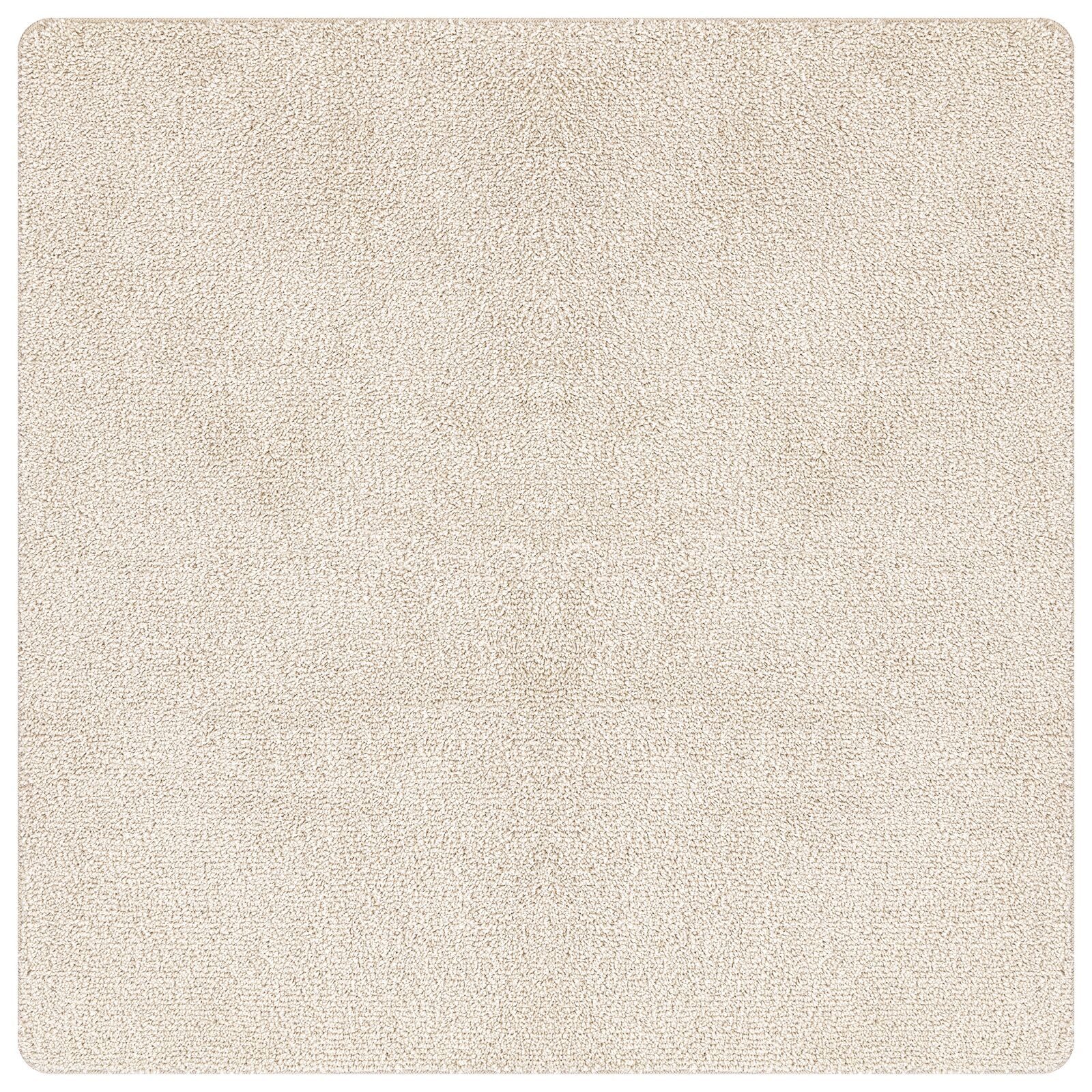 vidaXL Teppich 200 x 200 cm Flauschiger Teppich mit Latexrücken Creme 200x200 cm, Höhe: 0 mm