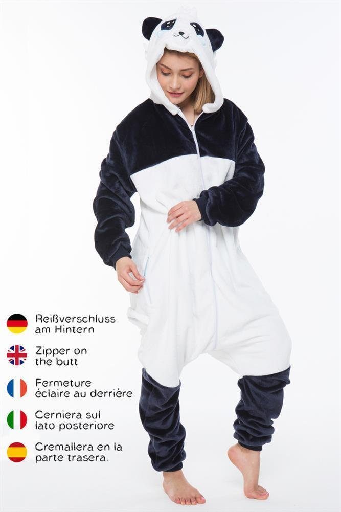 Corimori Partyanzug Erwachsenen Onesie, Jumpsuit, Jumpsuit, Pyjama, Fasching, Kigurumi, Tierkostüme, Panda "Mei"