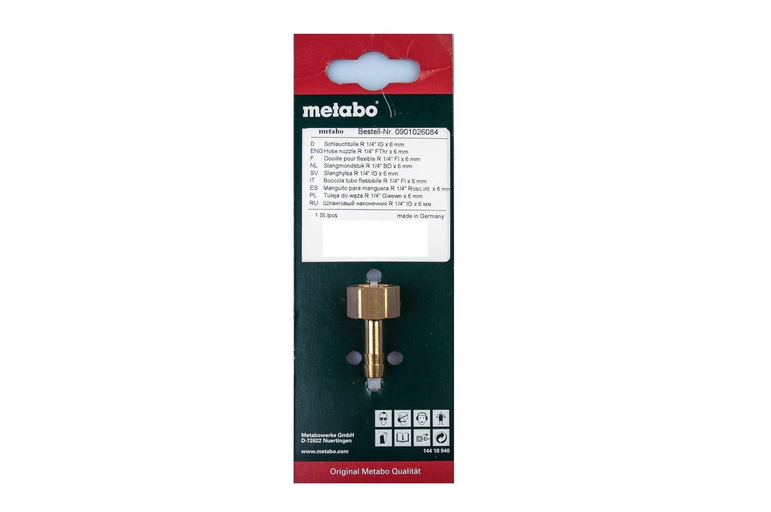 metabo Schlauchadapter metabo SCHLAUCHTÜLLE Schlauchtülle 1/4 Ig