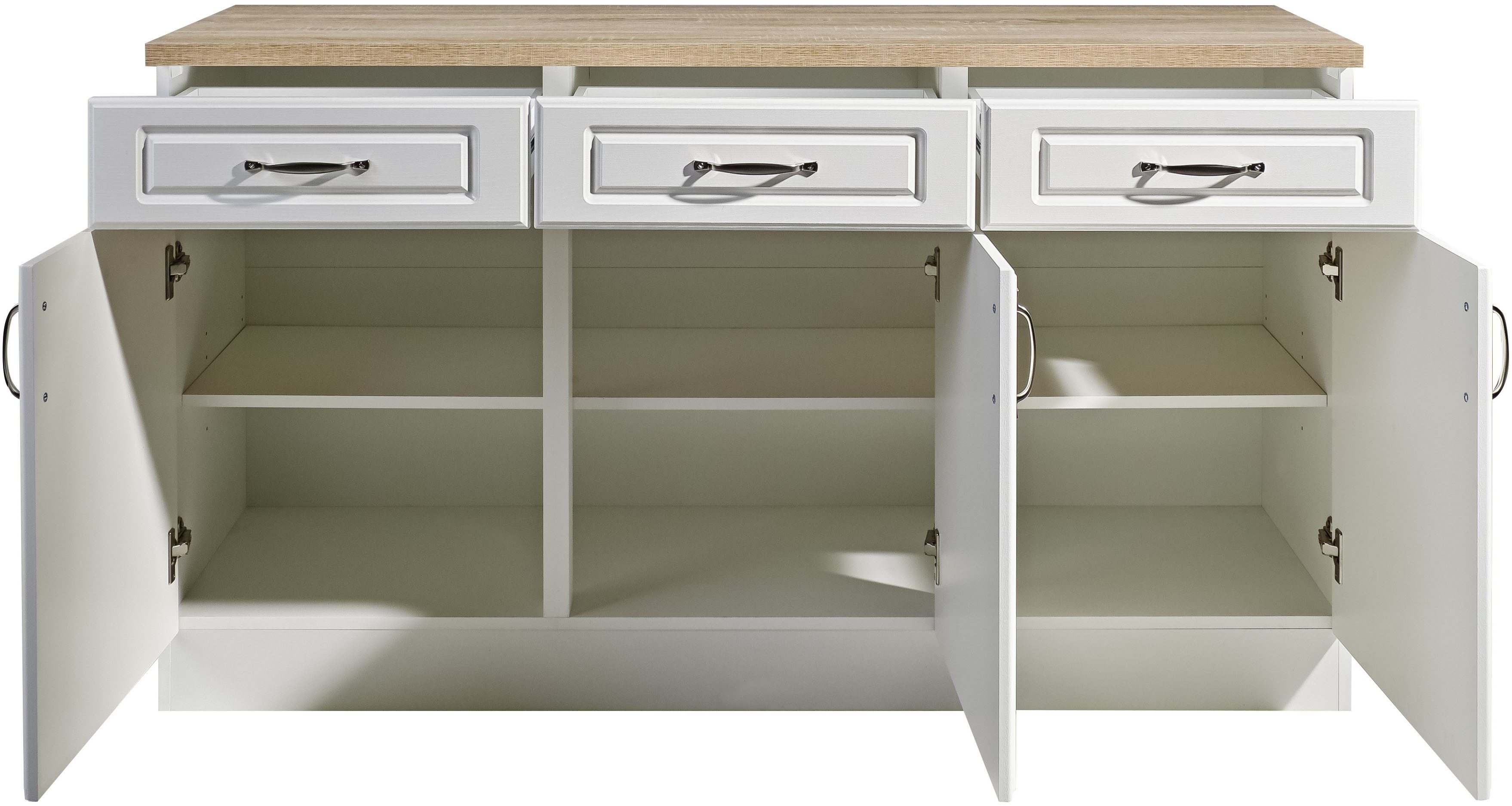 wiho Küchen Unterschrank Linz 150 cm breit, in Landhaus-Optik – Bild 4 von 5