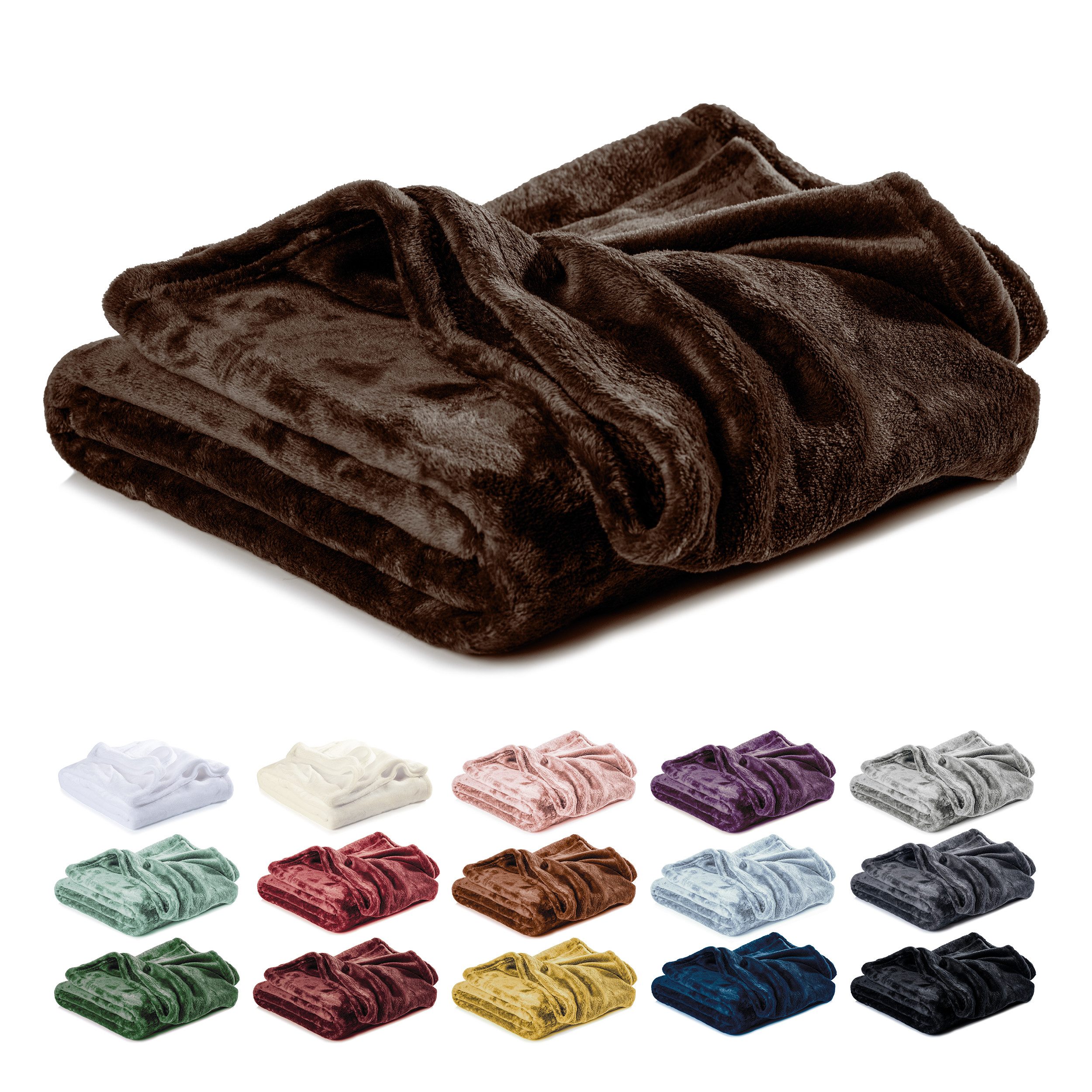 Wohndecke Kuscheldecke, Fleecedecke, Wolldecke flauschig und weich, Lavea, günstig online kaufen