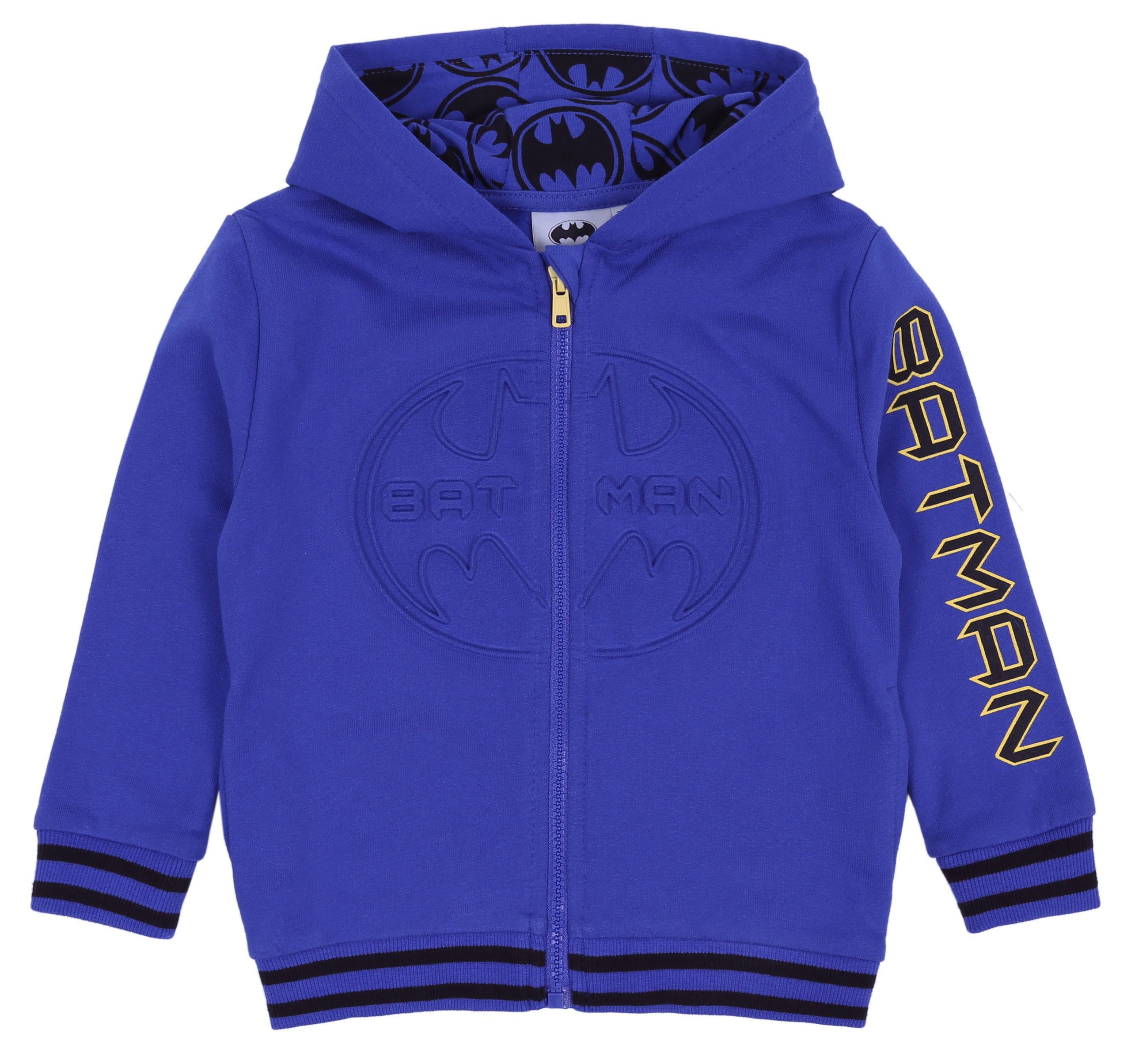 Batman Kapuzensweatshirt Blaues Sweatshirt mit Reißverschluss BATMAN DC COMICS 3-4 Jahre