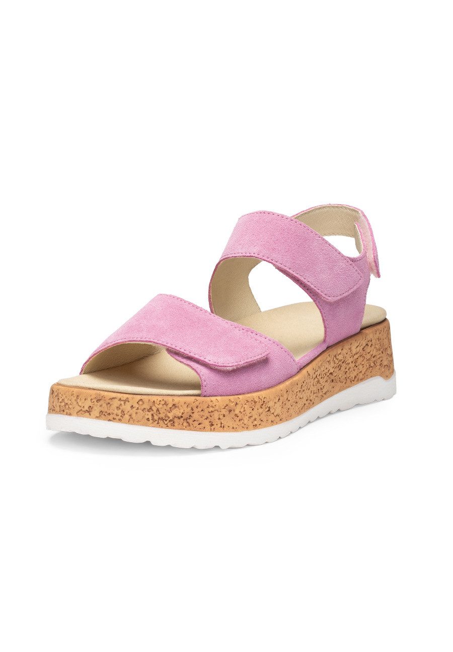 Damen Sandaletten Veloursleder Sandalette