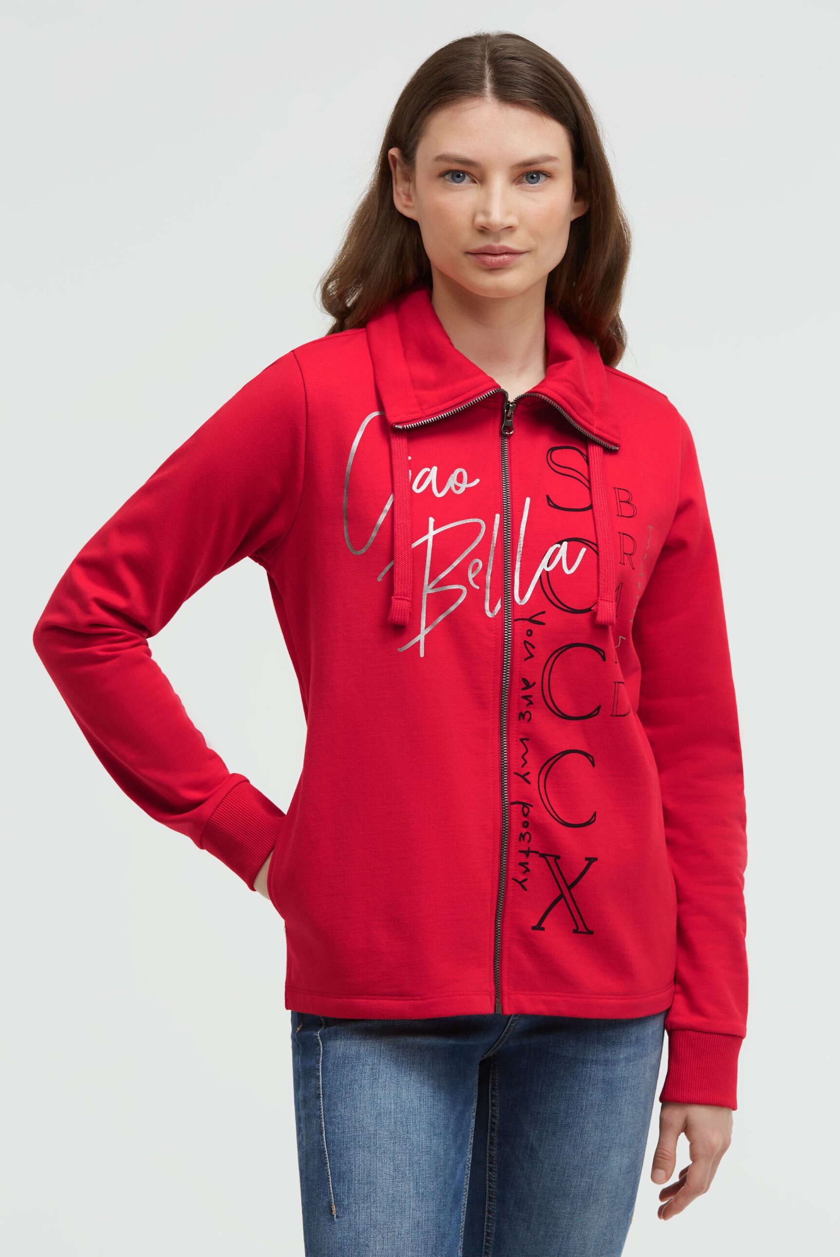 SOCCX Sweatjacke mit Stehkragen