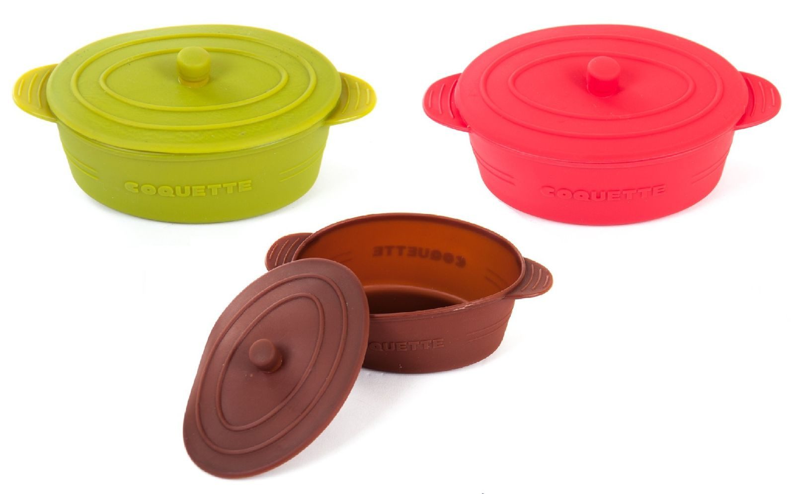 BURI Auflaufform Mini Kochgeschirr Silikon Cocotte Backform Auflaufform Kasserolle 240, Silikon