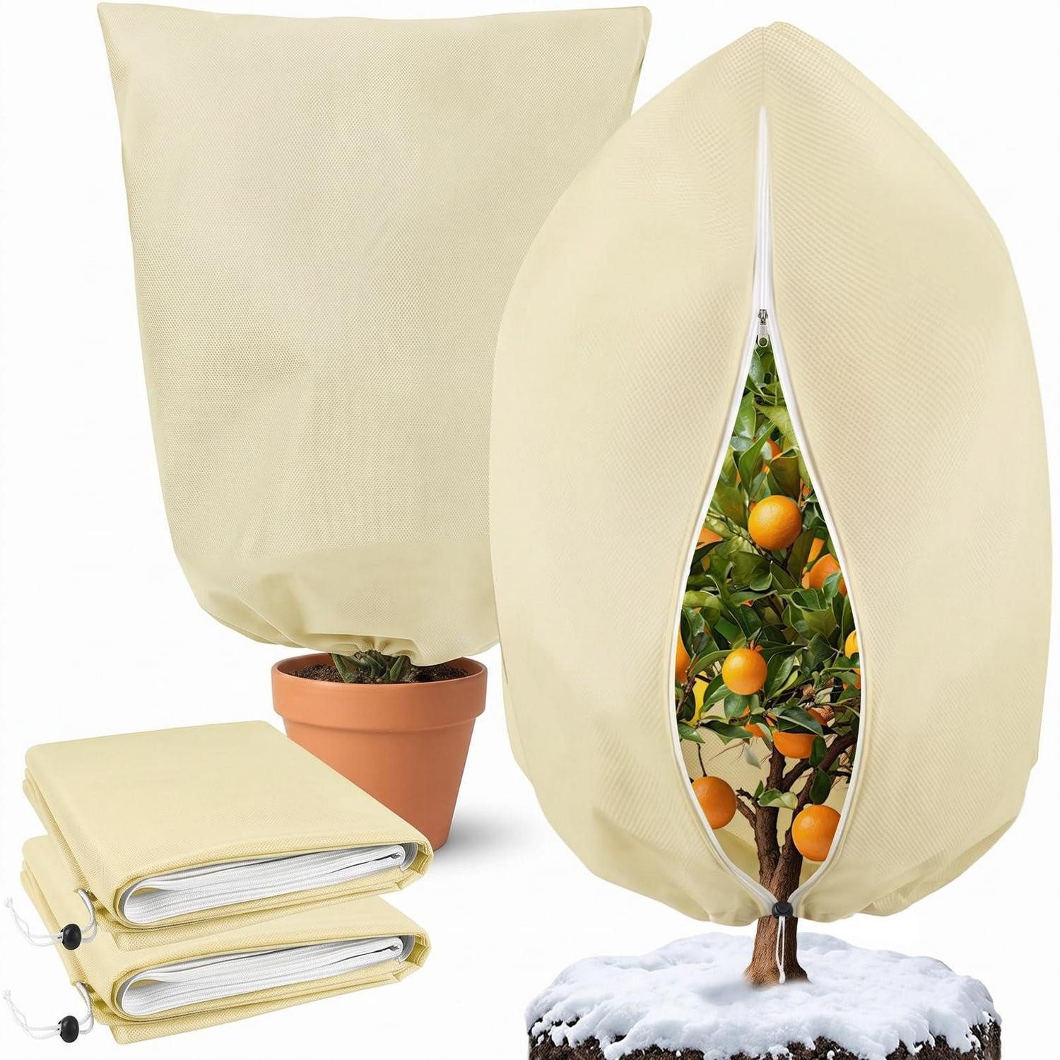 LuxusKollektion Winterschutzhaube Pflanzen Winterschutz Vlies 180x120cm (2-St)