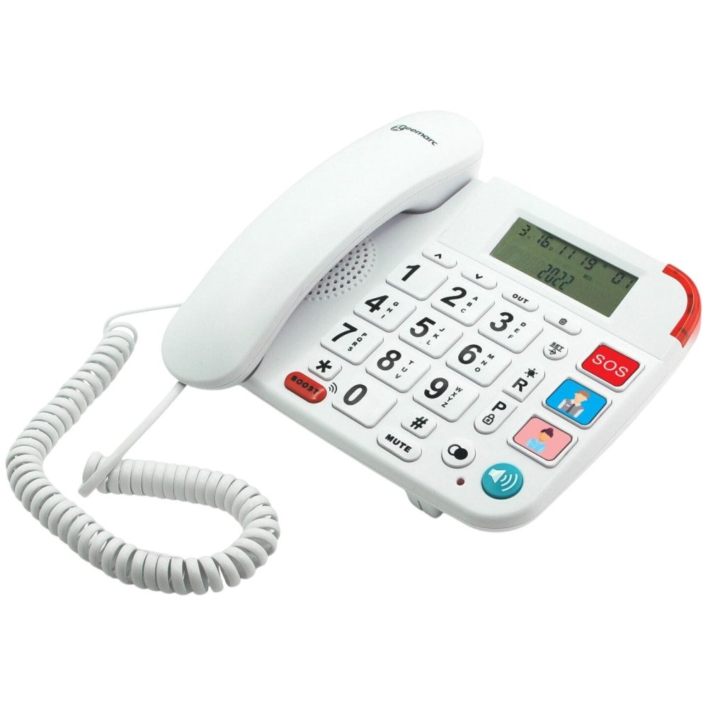 Geemarc DALLAS 20 - Großtastentelefon - weiß Kabelgebundenes Telefon