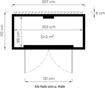 KONIFERA Fahrradbox Bike Box (Komplett-Set), aus Fichte, BxTxH: 207x103x143 cm