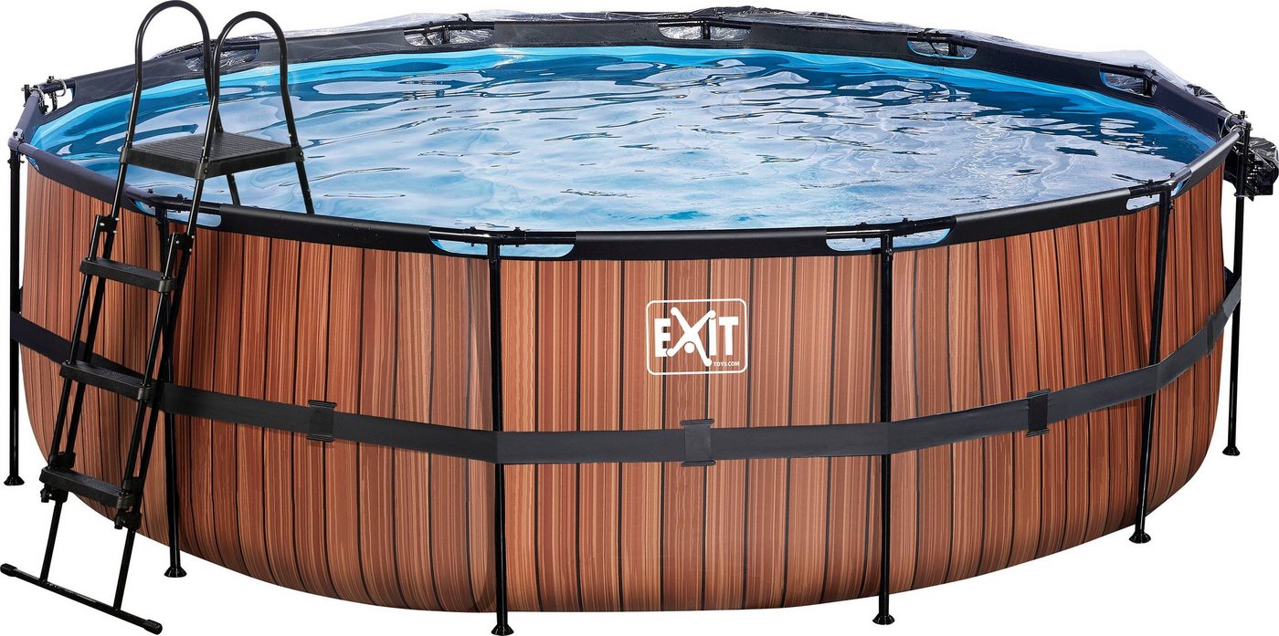Thumbnail - EXIT Framepool inkl. multifunktionaler Poolabdeckung & Wärmepumpe (Set, 5-tlg), ØxH: 450x122 cm, mit Sandfilteranlage un...