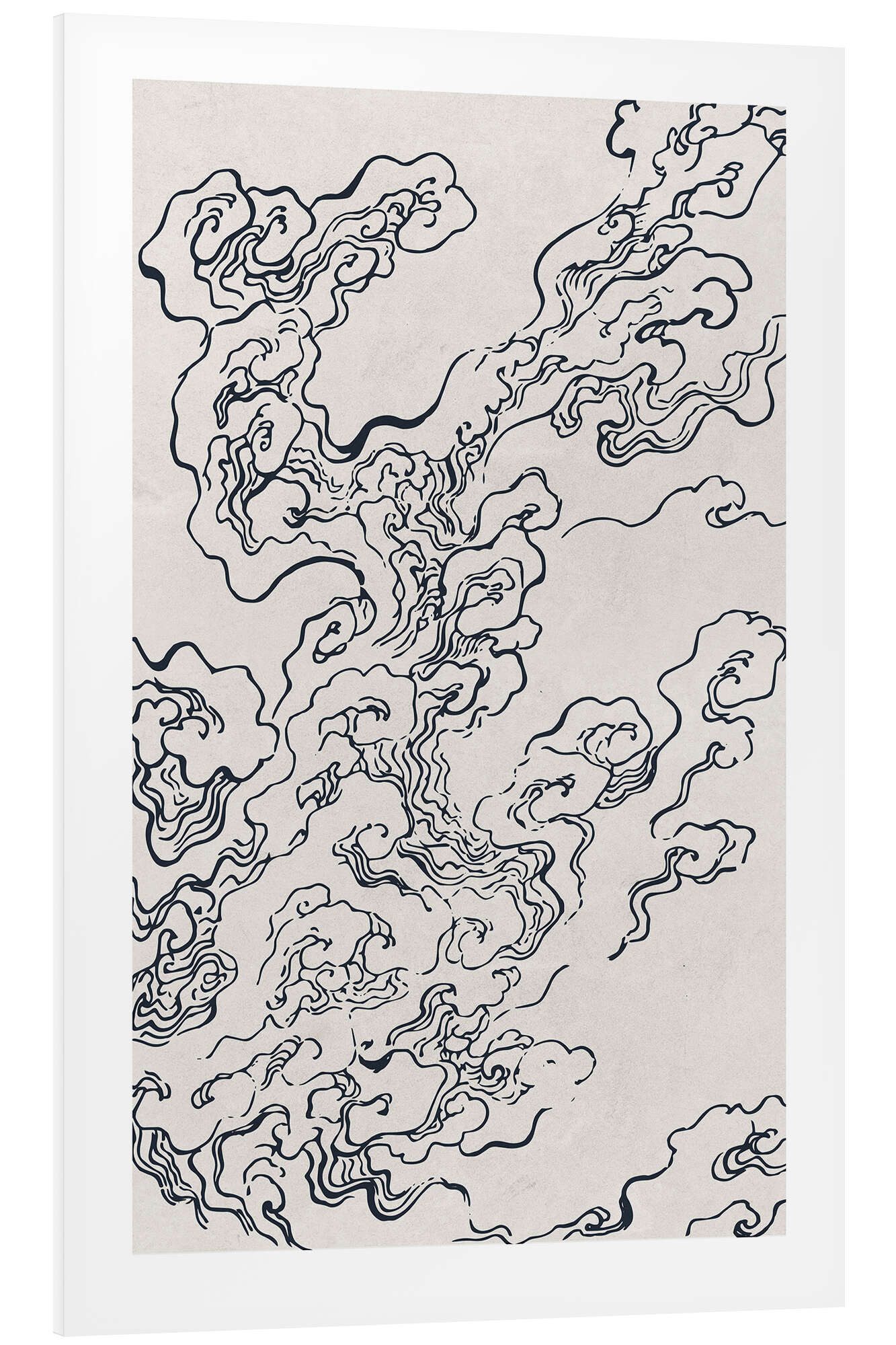 Posterlounge Forex-Bild Mori Yūzan, Wolken, Wohnzimmer Modern Illustration